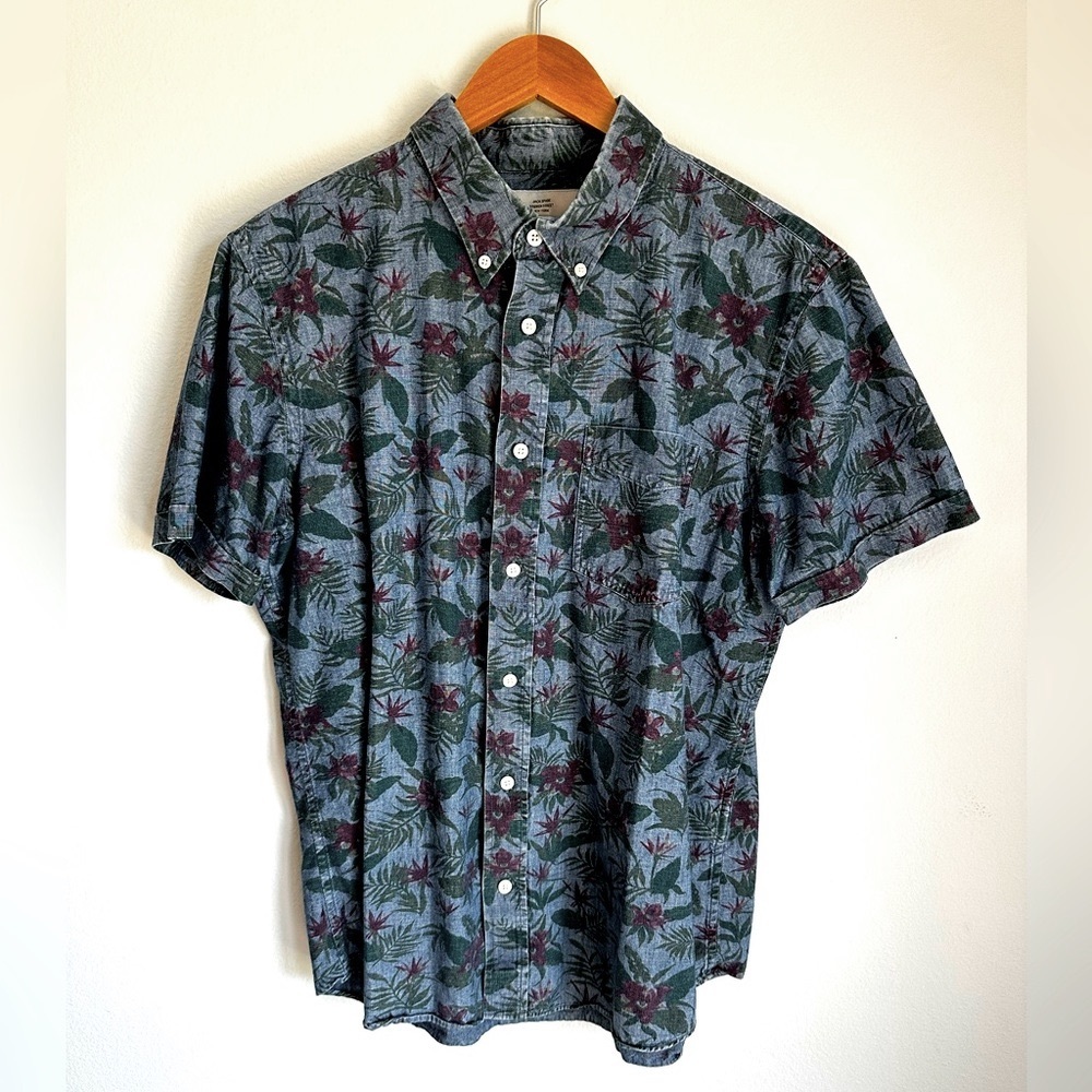 Jack Spade Men’s Large Floral Short Sleeve Button Down